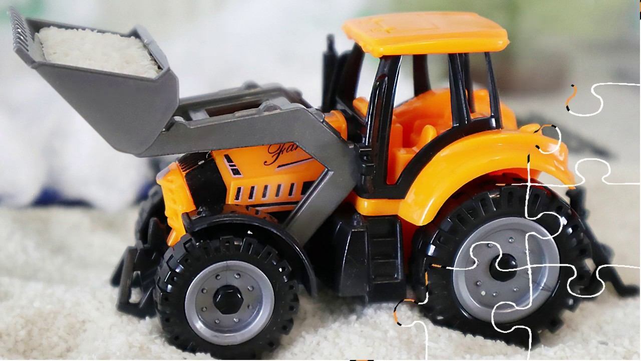 Машины и трактора для детей. Снегоуборочные машины - собираем пазлы. смотреть онлайн