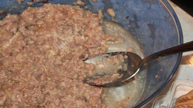 Салат с печенью трески