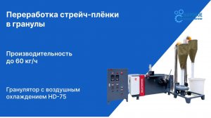 Запуск линии грануляции мягких отходов HD-75