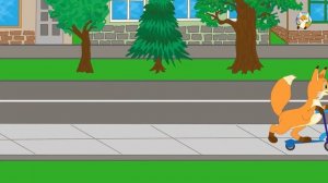 ЛИСЁНОК ТИШКА .  Гонщик на самокате