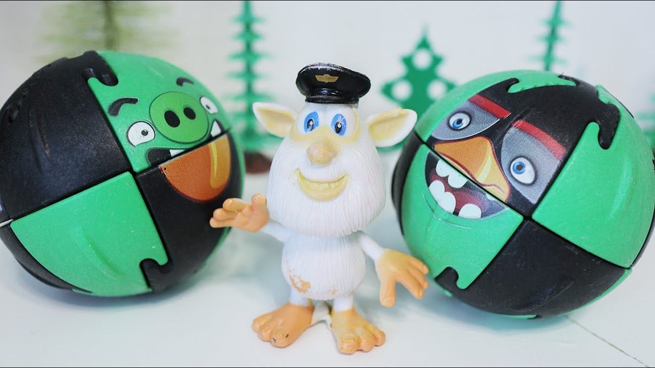 Крашики Энгри Бердс и Киндер Сюрприз. Злые птички и свинья. Буба пришел на помощь смотреть онлайн