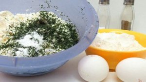 Воздушные солёные сырники в духовке