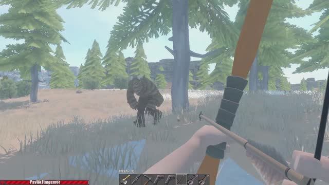 Баг с животными и бетоном в игре Hurtworld. Непроходимое препятствие которого нет.