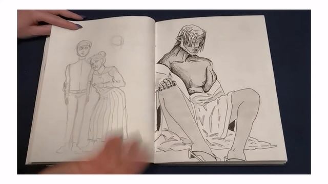 sketchbook tour 2019 (обзор скетчбука 2019) // big boy
