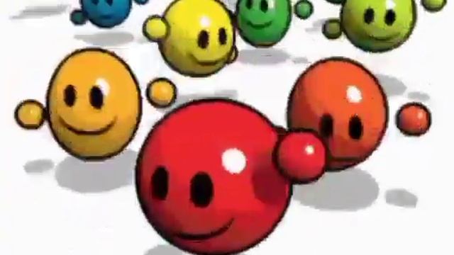 разноцветные кружки прыгают под песню. смотреть онлайн