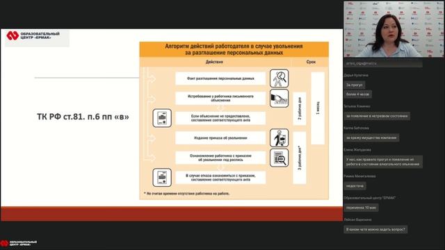 Анонс вебинара: «Увольнение по инициативе работодателя. Управление дисциплиной труда»