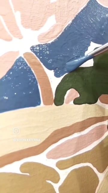 Черепушка в цветах. Постер на холсте акриловыми красками смотреть онлайн