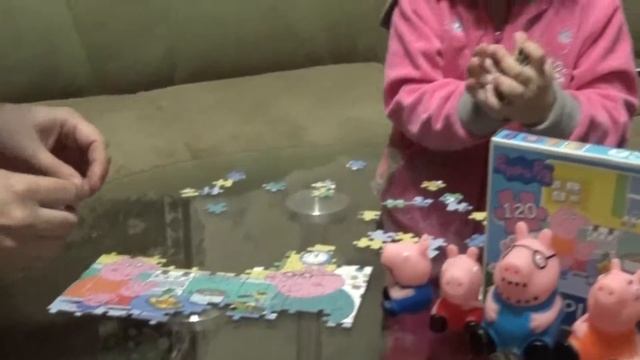 Собираем пазлы Пеппи.  Детское развивающее видео. Видео для девочек!