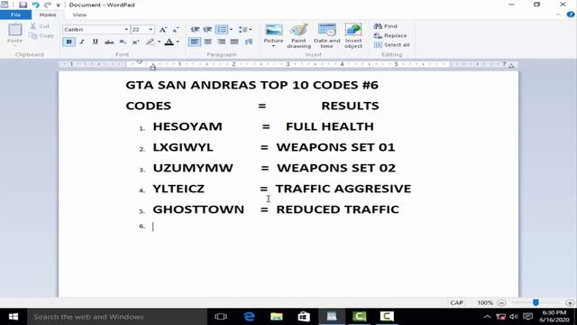 Gta San Andreas Top 10 Codes #6