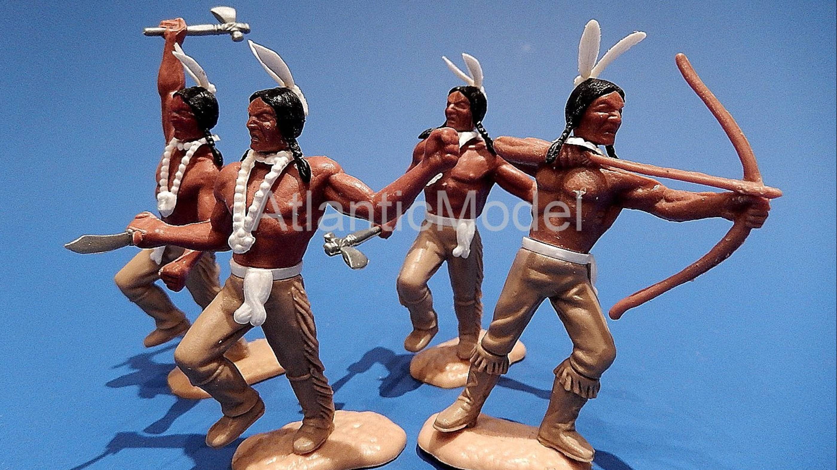 солдатики Timpo №02 индейцы Шайенны пешие 4 фигуры 4 позы смотреть онлайн