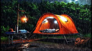 ОТДЫХ В ОДИНОЧЕСТВЕ ПОД ПРОЛИВНЫМ ДОЖДЕМ, С МОЛНИЯМИ И ГРОМОМ // РАССЛАБЛЯЮЩИЙ ОТДЫХ В ТЕПЛОЙ ПАЛАТ