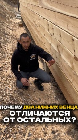 Почему нижние венцы бруса отличаются от остального сруба?