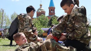 При храме Рождества Христова прошла игра Зарница