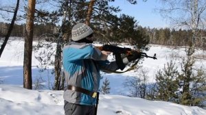 Стрельба охолощенными патронами из ВПО-925