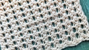 Стильный вертикальный узор с ажурным эффектом для вязания джемпера,  шарфа