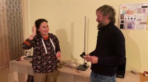 Станислав Дробышевский и Ксения Степанова. Первый микроскоп для трасологической лаборатории Хотылёво