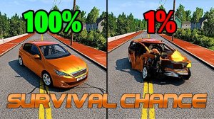 Реалистичные аварии с шансом на выживание #73 😱|BeamNG.Drive| Бименджи Драйв