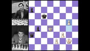 Первая победа Каспарова над Карповым в матче на первенство мира 1984/1985. 32-я партия. Москва.