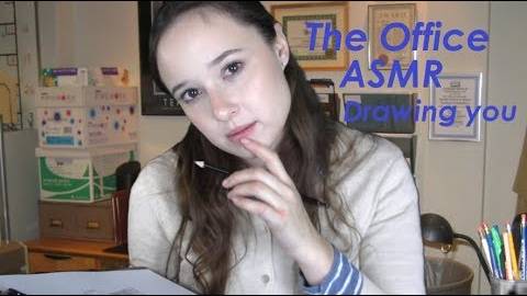 Amy Kay ASMR Девушка из "Офиса" рисует тебя! АСМР