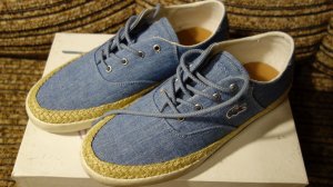 Лакоста тапочки голубые размер 36