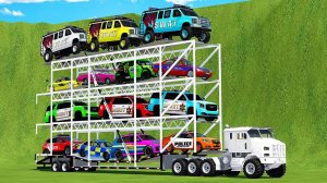 Машинки летают и прыгают! Развивающие мультики Машины помощники. Мультфильмы про машинки