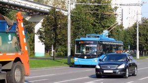 Москва: Троллейбусы на улице Академика Королёва