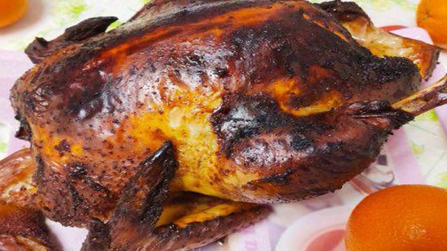 Курица запёченная с апельсинами