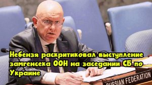 Небензя раскритиковал выступление замгенсека ООН на заседании СБ по Украине