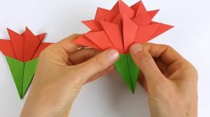 Гвоздика из бумаги
Подробный мастер-класс