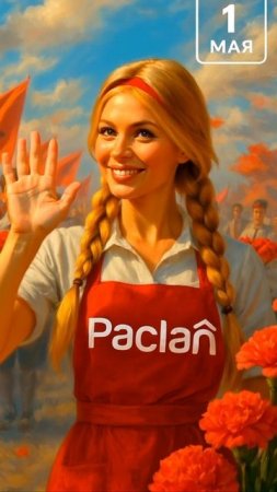 🌺 С 1 Мая, товарищи! Пусть труд будет лёгким, как уборка с Paclan, а отдых — приятным!