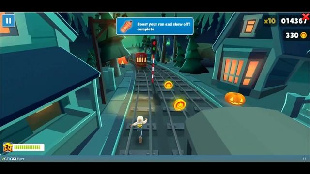 Убегаю от Франкенштейна  .▶️ Subway Surfers ▶️  Сабвей Серф