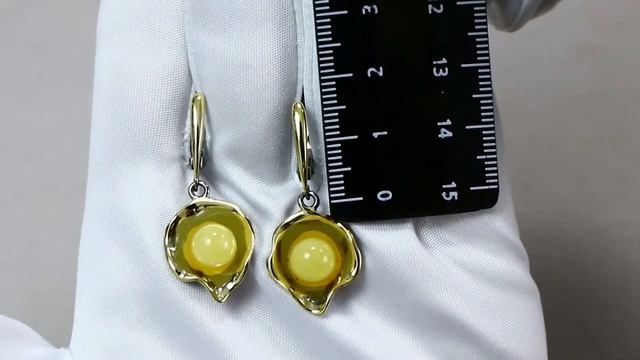 Серебряные серьги Янтарная волна с янтарём Я821931пк-ж смотреть онлайн