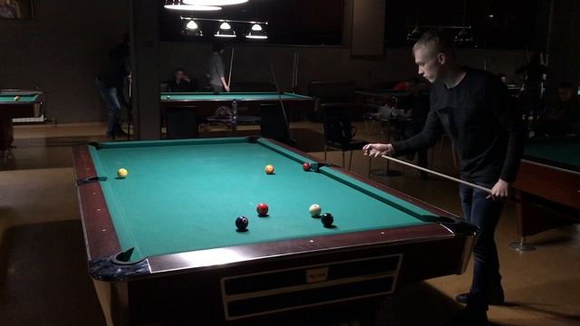 1/2 Финала. Pool 8ball. 10.02.2019. Маев Ю. (МС) Vs. Рыжов М.