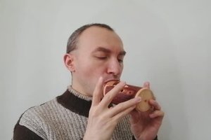 Двойная Окарина Сосновая в ключе F# | Double Pine Ocarina in the key  F#