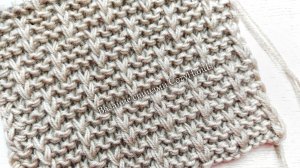 Рельефный узор для вязания тёплых свитеров, шапок, варежек / Линии на платочной вязке