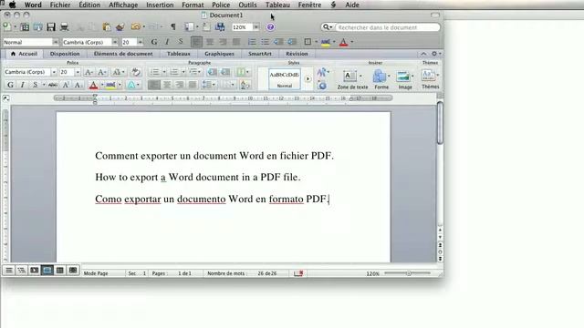 How to export a Word to PDF - Comment exporter un Word en PDF - Como exportar un Word en PDF смотреть онлайн
