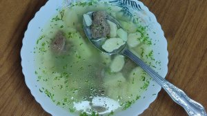 Ну очень вкусный суп с клецками