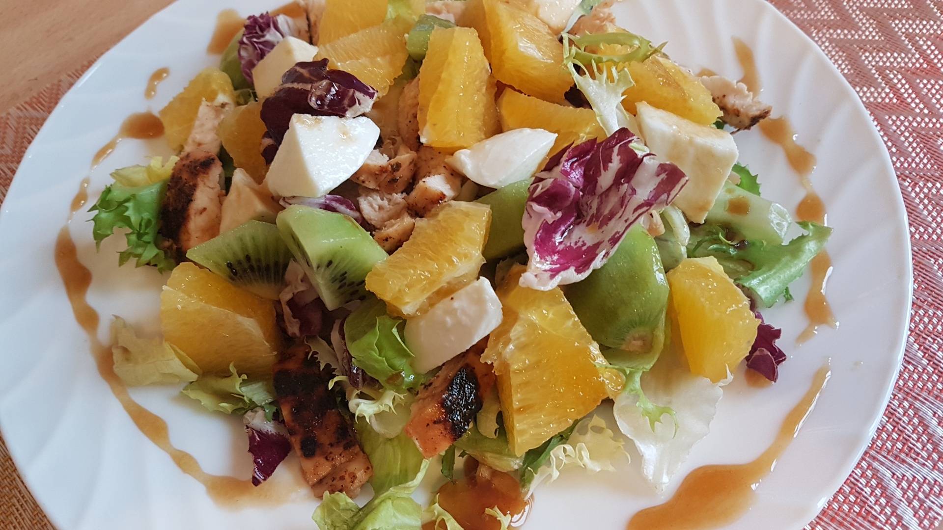 Салат с апельсином и курицей смотреть онлайн