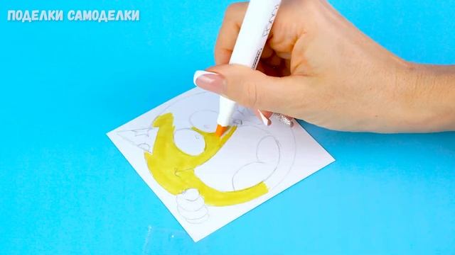 Лайфхаки для школы забавная Эмодзи поделка из бумаги