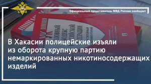 В Хакасии полицейские изъяли из оборота крупную партию немаркированных никотиносодержащих изделий