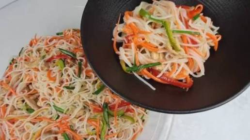 ФУНЧОЗА С КУРИЦЕЙ И ОВОЩАМИ Салат ФУНЧОЗА - Вкусный и сытный ужин для всей семьи