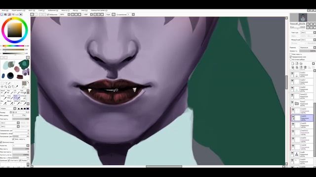 【SAI+Photoshop】🌙Tyrande the Night Warrior🌑/ Painting process (speed art)💜 смотреть онлайн