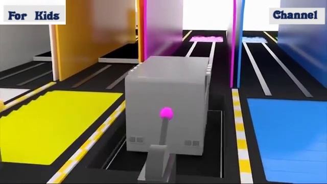 Colors For Children To Learn With BUS Toys #w | Изучаем цвета на английском