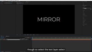 Зеркальная текстовая анимация в After Effects. Эффект отражения текста.