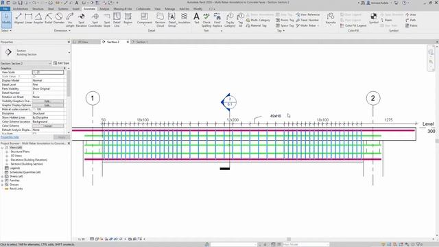 Revit 2020 - Multi rebar annotation to concrete faces смотреть онлайн