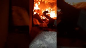 Сушка дров, процесс топки теплогенератора ООО Предприятие ГРВ г. Краснодар 2019 г.
