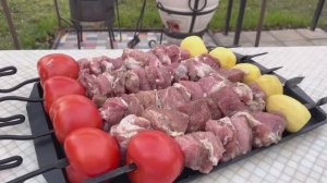 Вкусный шашлык на майские праздники 🔥Шашлык из свиной шеи 👍 #шашлык #мясо