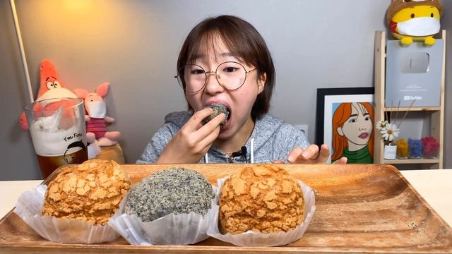 이마트 트레이더스 흑임자크림가득번 쿠키슈 디저트 먹방 Dessert Mukbang