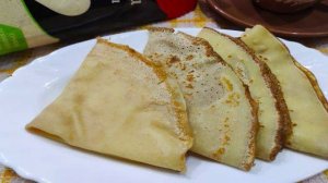 Тонкие блинчики на молоке с манной крупой