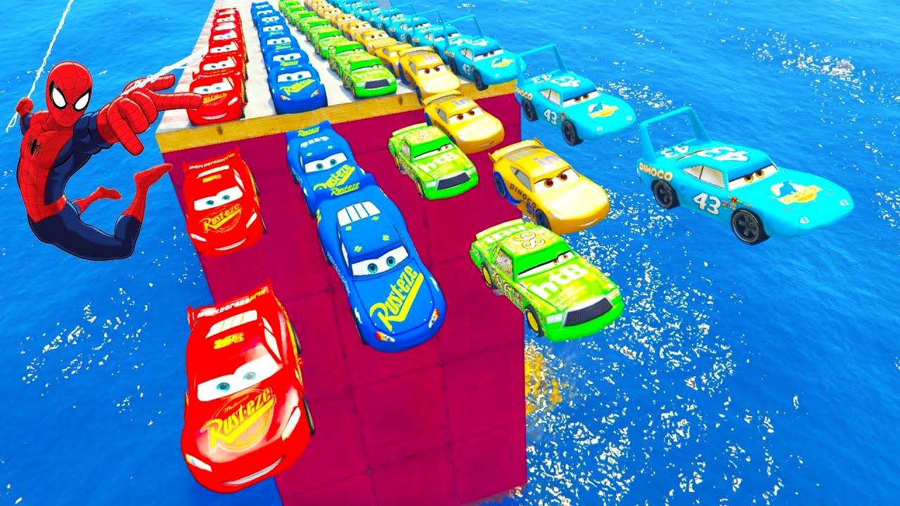 Тачки Молния Маккуин Мэк Трак и Чико Хикс Гоночные Машины Мультфильм для Детей